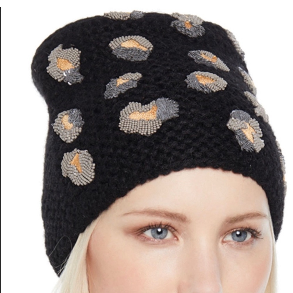 Jennifer B “Bengal” popcorn knit beanie hat
